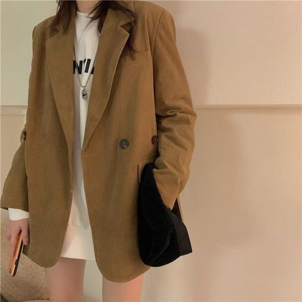 women's suits & blazers suit coat autumn winter 2021 korean loose casual khaki versatile temperament rac, White;black
women's suits & blazers suit coat autumn winter 2021 korean loose casual khaki versatile temperament rac, White;black