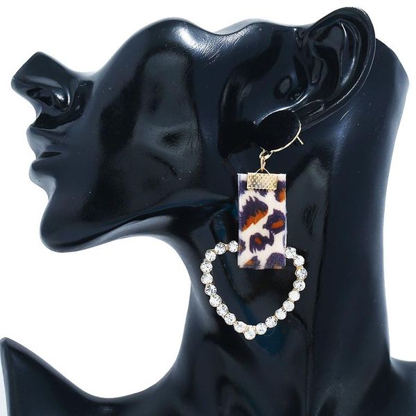 fashion simple all-match leopard crystal rhinestone ornament eardrop personality cutout heart shape women earrings chic jewelry dangle & cha, Silver
fashion simple all-match leopard crystal rhinestone ornament eardrop personality cutout heart shape women earrings chic jewelry dangle & cha, Silver