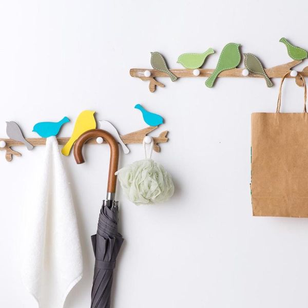 hooks & rails wooden singing bird wall hanger rack clothes hat key umbrella organizer with 4 kids home room decorations
hooks & rails wooden singing bird wall hanger rack clothes hat key umbrella organizer with 4 kids home room decorations