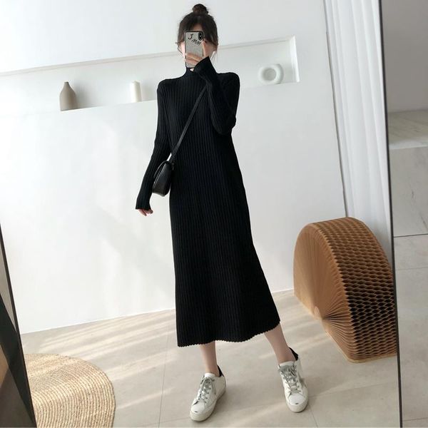 casual dresses knitting ribbed a line dress women long sleeve half high collar robe black office lady vestidos de mujer pullover clothes, Black;gray
casual dresses knitting ribbed a line dress women long sleeve half high collar robe black office lady vestidos de mujer pullover clothes, Black;gray