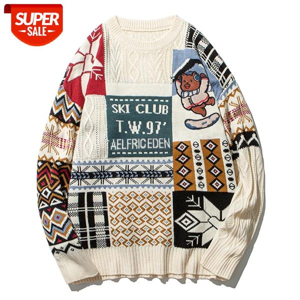 harajuku sweater pullover men bear skiing print knitted sweaters hip hop vintage street clothing 2020 winter retro male #tl7e, White;black
harajuku sweater pullover men bear skiing print knitted sweaters hip hop vintage street clothing 2020 winter retro male #tl7e, White;black