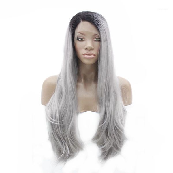 side part ombre lace front wig natural wavy black gray glueless synthetic for women1
side part ombre lace front wig natural wavy black gray glueless synthetic for women1