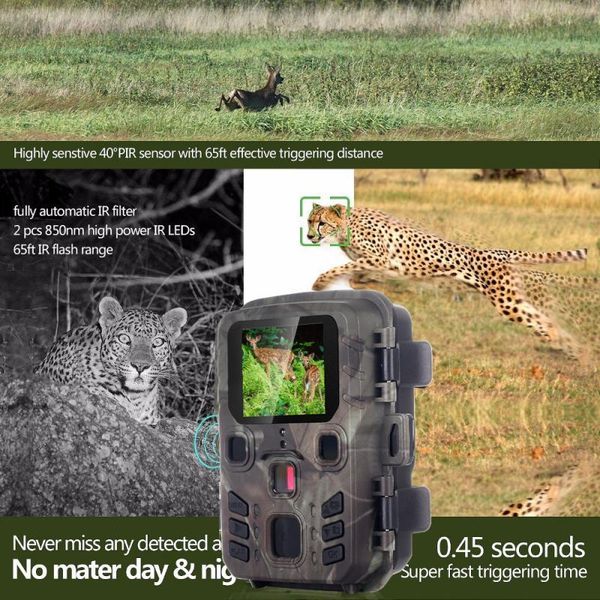 hunting cameras mini301 12mp wildlife trail camera outdoor motion detection waterproof 0.45 fast trigger wild surveillance
hunting cameras mini301 12mp wildlife trail camera outdoor motion detection waterproof 0.45 fast trigger wild surveillance