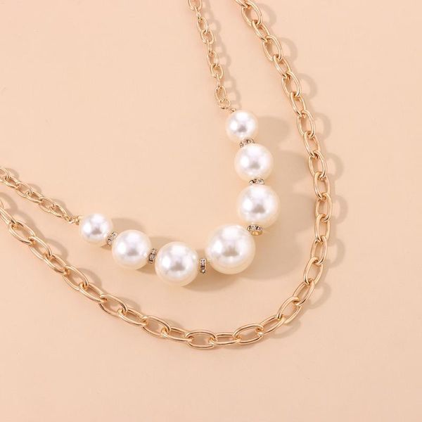 necklace women artificial pearl necklaces woman chain pendant girl jewelry multilayer gold color kpop metal collier, Silver
necklace women artificial pearl necklaces woman chain pendant girl jewelry multilayer gold color kpop metal collier, Silver