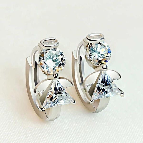 hoop & huggie dainty angel earrings for women fancy girl accessories shiny cubic zirconia earring fashion versatile female jewelry, Golden;silver
hoop & huggie dainty angel earrings for women fancy girl accessories shiny cubic zirconia earring fashion versatile female jewelry, Golden;silver