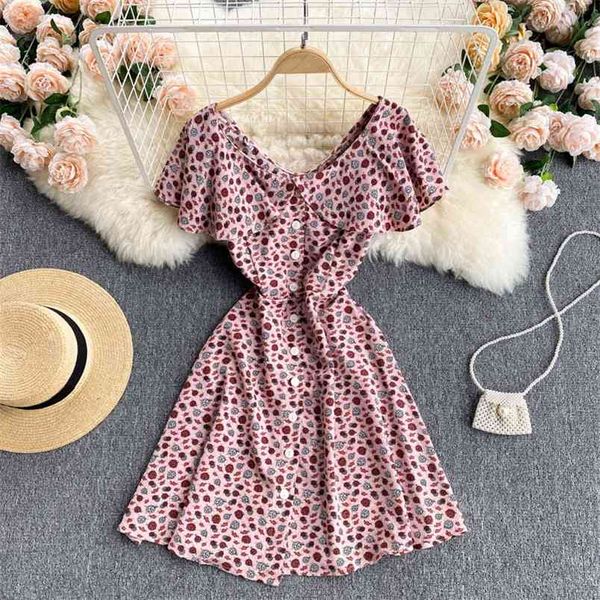 age reduction vestidos women's summer dress ruffled large lapel slim short floral holiday mini gk677 210506, Black;gray
age reduction vestidos women's summer dress ruffled large lapel slim short floral holiday mini gk677 210506, Black;gray
