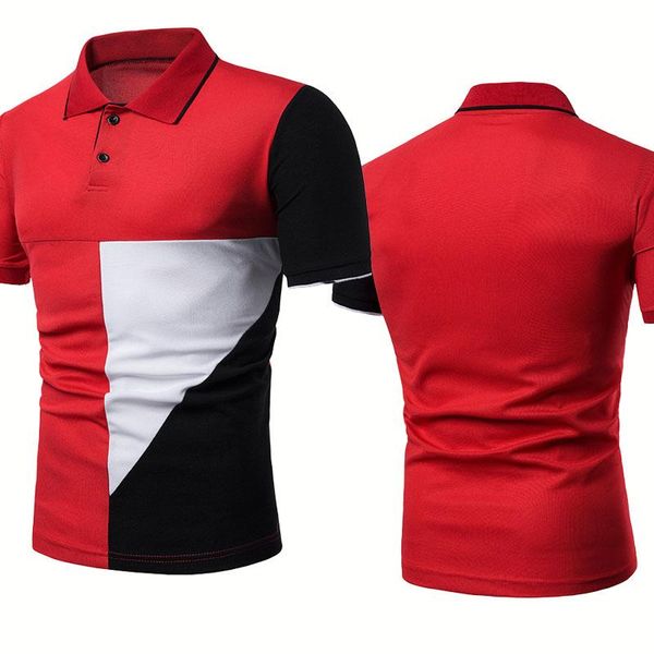 men's polos fashion shirt blank splicing summer cotton raglan casual trend short sleeve, White;black
men's polos fashion shirt blank splicing summer cotton raglan casual trend short sleeve, White;black