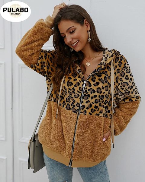 women's fur & faux leopard patchwork women teddy coat autumn hooded fluffy plush winter jacket plus size overcoat, Black
women's fur & faux leopard patchwork women teddy coat autumn hooded fluffy plush winter jacket plus size overcoat, Black