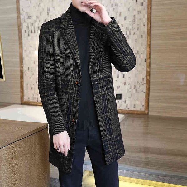 men's wool & blends autumn luxury brand of businessmen casual fashion men's wool thin plaid mid-length trench coat 8kkg, Black
men's wool & blends autumn luxury brand of businessmen casual fashion men's wool thin plaid mid-length trench coat 8kkg, Black