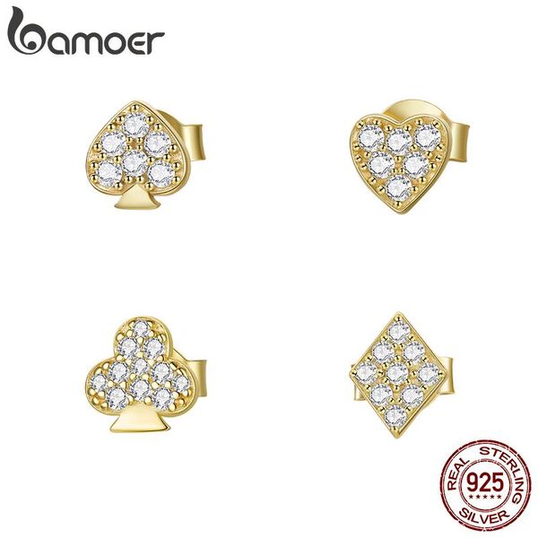 bamoer 1pc poker stud earrings for women 925 sterling silver gold color clear cz 4 shape pierced studs jewelry sce1053, Golden;silver
bamoer 1pc poker stud earrings for women 925 sterling silver gold color clear cz 4 shape pierced studs jewelry sce1053, Golden;silver