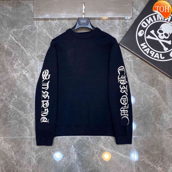 21ss autumn winter ch sanskrit letter embroidery crew neck sweater loose casual men's and women's lovers' fashion, Black
21ss autumn winter ch sanskrit letter embroidery crew neck sweater loose casual men's and women's lovers' fashion, Black
