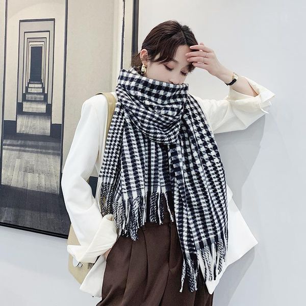 scarves 2021 imitation cashmere scarf women wild checkered double-sided thick warm dual-use shawl, Blue;gray
scarves 2021 imitation cashmere scarf women wild checkered double-sided thick warm dual-use shawl, Blue;gray