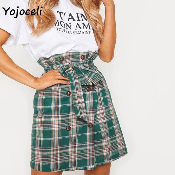 skirts yojoceli streetwear cotton plaid skirt bottom women bow breasted button mini casual a line female, Black
skirts yojoceli streetwear cotton plaid skirt bottom women bow breasted button mini casual a line female, Black