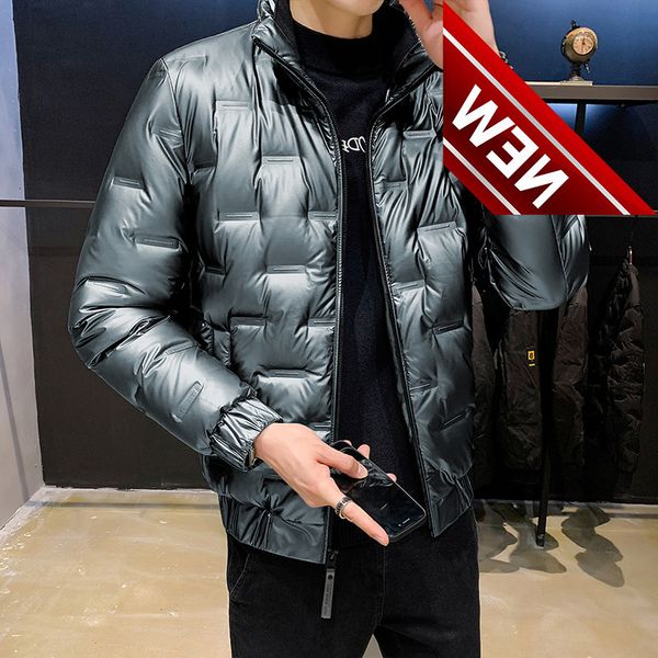 down jacket men new trendy handsome glossy winter white duck thickening stand collar coat clothes, Black
down jacket men new trendy handsome glossy winter white duck thickening stand collar coat clothes, Black