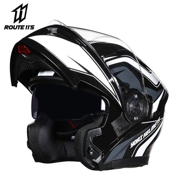 motorcycle helmets yoai helmet flip up motocross full face moto capacete casco with doublel lens
motorcycle helmets yoai helmet flip up motocross full face moto capacete casco with doublel lens