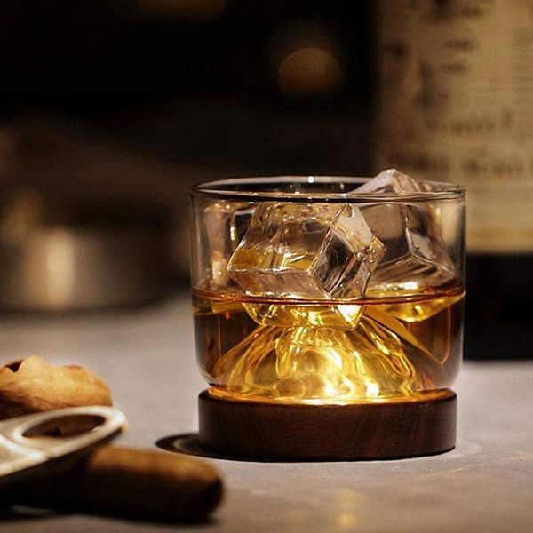 economical whiskey glass with mountain shape wooden bottom holder home kitchen supplies ds99 wine glasses
economical whiskey glass with mountain shape wooden bottom holder home kitchen supplies ds99 wine glasses