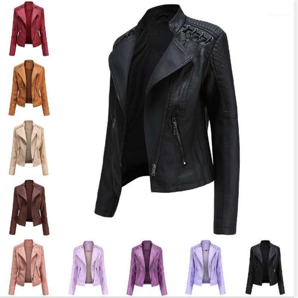 s-3xl spring fashion slim autumn women faux soft leather jacket coat zipper pu motorcycle overcoat female rivet punk women's &, Black
s-3xl spring fashion slim autumn women faux soft leather jacket coat zipper pu motorcycle overcoat female rivet punk women's &, Black