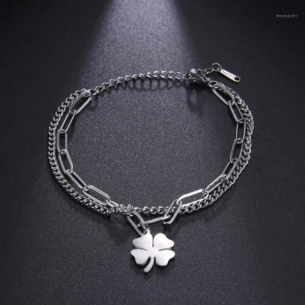 charm bracelets eueavan 5pcs fahsion bracelet double chain clover sweet cute stainless steel golden jewelry gifts for women1, Golden;silver
charm bracelets eueavan 5pcs fahsion bracelet double chain clover sweet cute stainless steel golden jewelry gifts for women1, Golden;silver