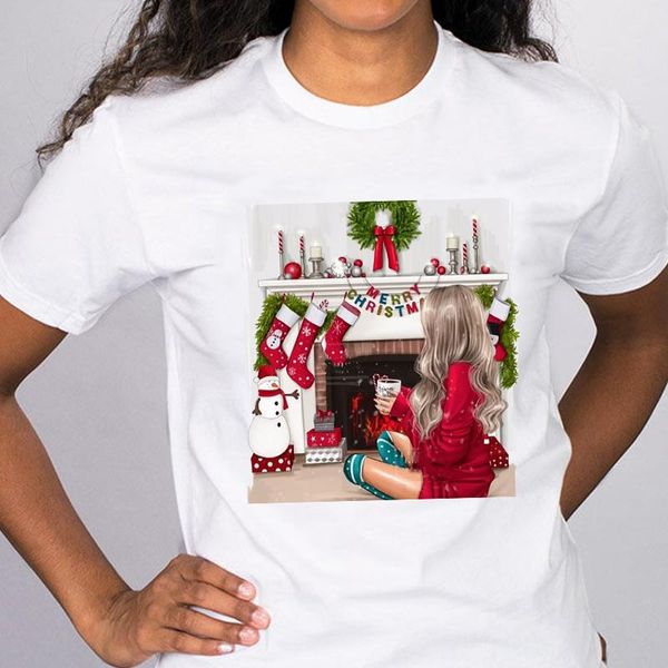 women's t-shirt women merry christmas winter time fashion girl 90s cartoon graphic holiday lady clothes print female, White
women's t-shirt women merry christmas winter time fashion girl 90s cartoon graphic holiday lady clothes print female, White