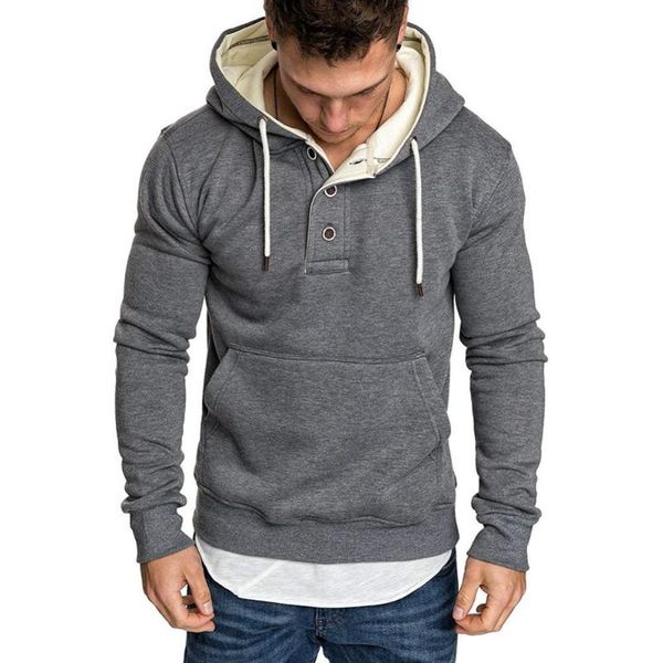 men's hoodies & sweatshirts stylish winter men hoodie solid color long sleeve buttons drawstring warm fleece pullover sports sweatshir, Black
men's hoodies & sweatshirts stylish winter men hoodie solid color long sleeve buttons drawstring warm fleece pullover sports sweatshir, Black