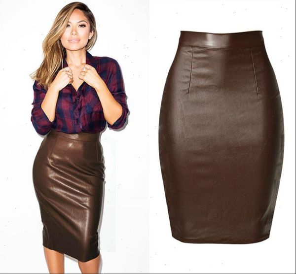 women skirts high waist leather summer cotton coated denim saia feminina fashion push up knee length brown faldas mujer, Black
women skirts high waist leather summer cotton coated denim saia feminina fashion push up knee length brown faldas mujer, Black