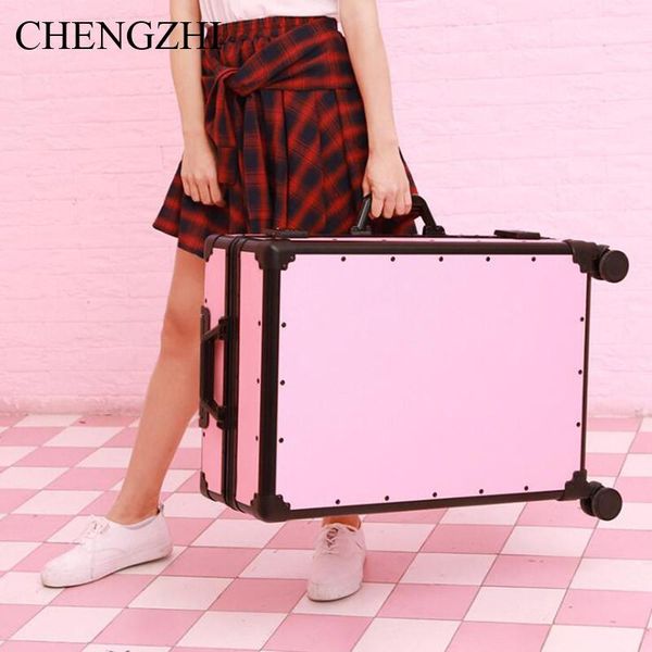 suitcases chengzhi20"24" inch lovely pink travel suitcase spinner girl vintage trolley rolling luggage with wheels
suitcases chengzhi20"24" inch lovely pink travel suitcase spinner girl vintage trolley rolling luggage with wheels