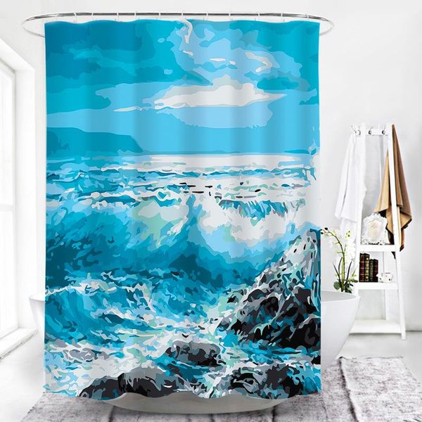 fashionable marine animal landscape print shower curtain bathroom decoration with hook home curtains
fashionable marine animal landscape print shower curtain bathroom decoration with hook home curtains
