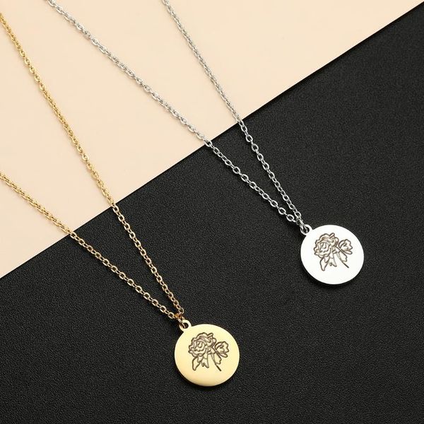 pendant necklaces qiamni stunning birth flowers necklace carnation rose charms jewelry gift for women engraved flora choker, Silver
pendant necklaces qiamni stunning birth flowers necklace carnation rose charms jewelry gift for women engraved flora choker, Silver