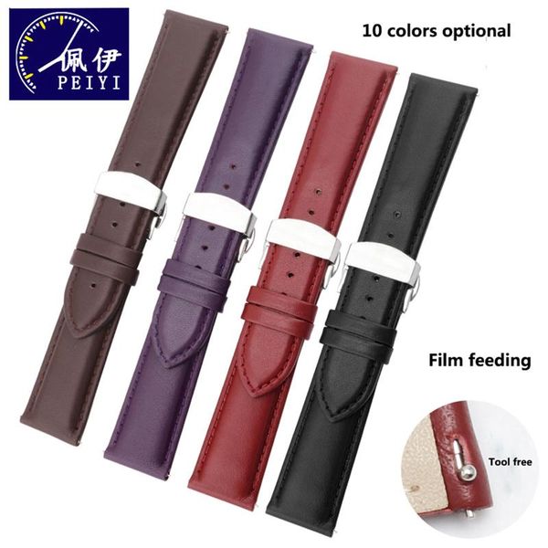 watch bands peiyi watchband genuine leather strap stainless steel butterfly clasp replacement belt for samsung s2/s3 quick release, Black;brown
watch bands peiyi watchband genuine leather strap stainless steel butterfly clasp replacement belt for samsung s2/s3 quick release, Black;brown