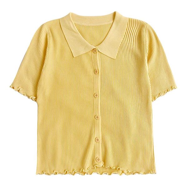 women's t-shirt retro striped summer turn-down collar buttoned slim-fit short-sleeved knitted, White
women's t-shirt retro striped summer turn-down collar buttoned slim-fit short-sleeved knitted, White