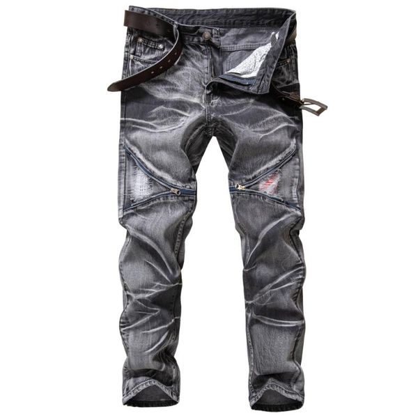 men's jeans pantalones hombre pantalon homme men jean denim trousers biker male straight casual designer ripped, Blue
men's jeans pantalones hombre pantalon homme men jean denim trousers biker male straight casual designer ripped, Blue