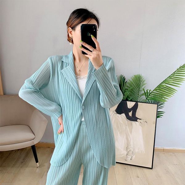 women's two piece pants lady office suit long sleeve blazer high waist straight spring autumn solid thin 2 women miyak pleated clothes, White
women's two piece pants lady office suit long sleeve blazer high waist straight spring autumn solid thin 2 women miyak pleated clothes, White