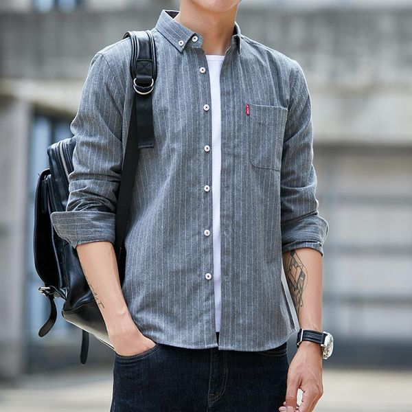 men's casual shirts mens autumn winter striped plaid cotton thicken shirt long sleeve cardigan men dress, White;black
men's casual shirts mens autumn winter striped plaid cotton thicken shirt long sleeve cardigan men dress, White;black