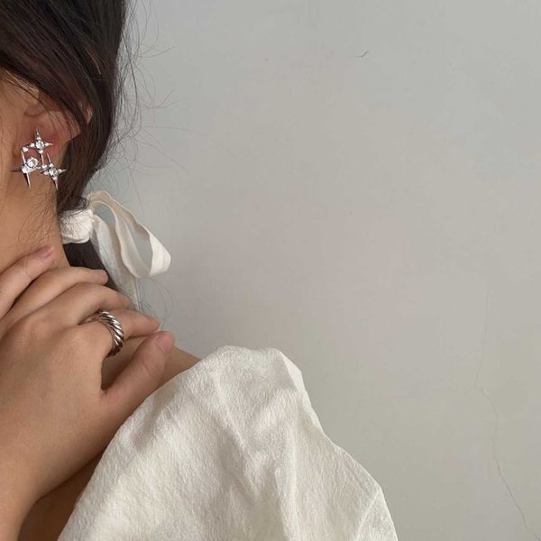 233 star zircon earrings, four corner star cluster simple earrings, 925 silver designer earrings, e16-5
233 star zircon earrings, four corner star cluster simple earrings, 925 silver designer earrings, e16-5