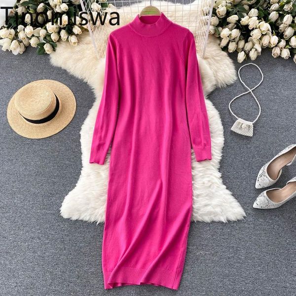 casual dresses tinomiswa fashion elegant half turtleneck dress women pure color long sleeve knit loose autumn clothes female, Black;gray
casual dresses tinomiswa fashion elegant half turtleneck dress women pure color long sleeve knit loose autumn clothes female, Black;gray