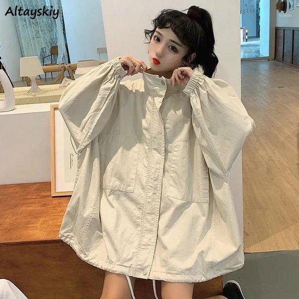 women's jackets women basic solid simple harajuku streetwear trendy oversize batwing sleeve chic bf casual outwear safari style teens, Black;brown
women's jackets women basic solid simple harajuku streetwear trendy oversize batwing sleeve chic bf casual outwear safari style teens, Black;brown
