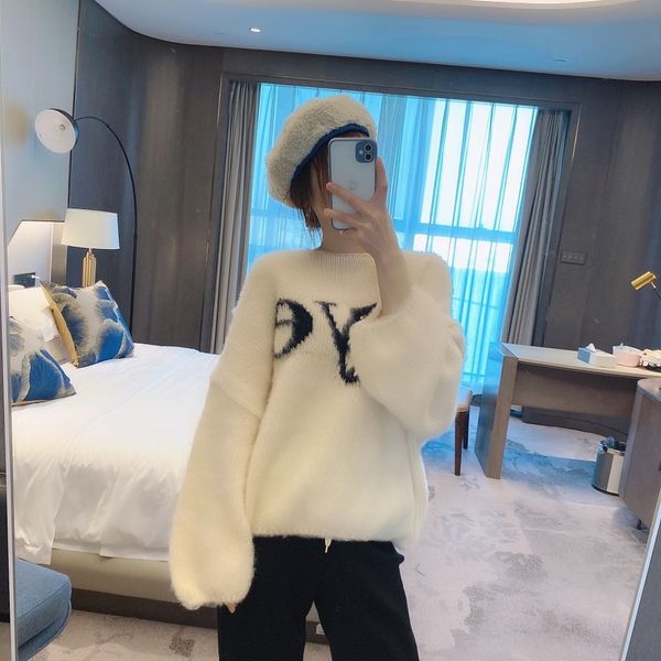 letter brushed 9291 two color mohair wool knitted women's coat korean loose cardigan, White
letter brushed 9291 two color mohair wool knitted women's coat korean loose cardigan, White