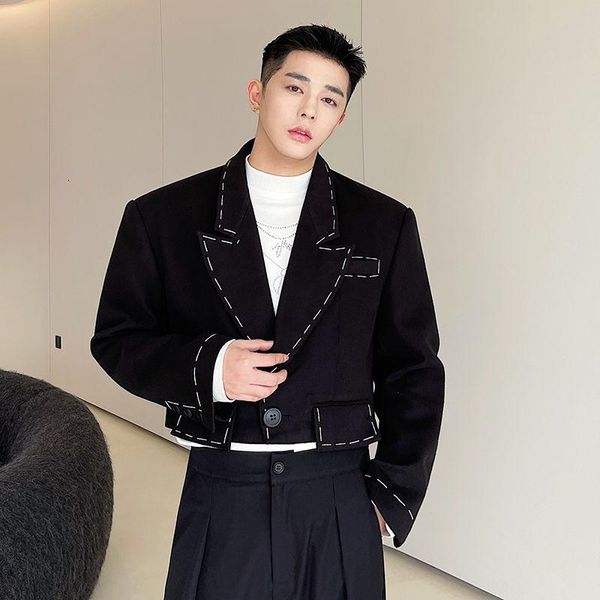men's suits & blazers wear tide koean casual suit coat for male 2021 autumn loose simple long sleeve short style, White;black
men's suits & blazers wear tide koean casual suit coat for male 2021 autumn loose simple long sleeve short style, White;black