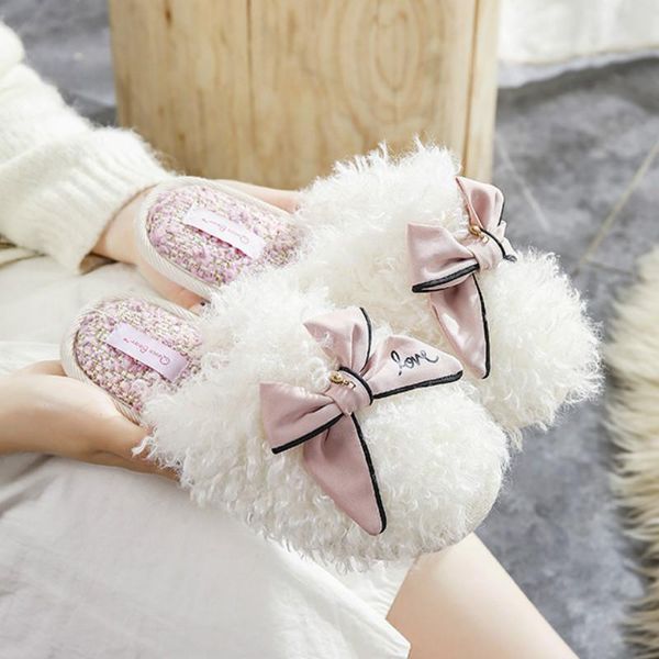 slippers women home winter warm wool shoes woman flats slides female faux fur closed toe indoor footwaer, Black
slippers women home winter warm wool shoes woman flats slides female faux fur closed toe indoor footwaer, Black