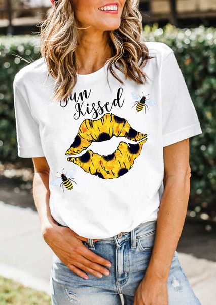 women's t-shirt y2k custom summer street sun kissed suower letter bee fashion creative impression loose casual strain cotton shirt, White
women's t-shirt y2k custom summer street sun kissed suower letter bee fashion creative impression loose casual strain cotton shirt, White