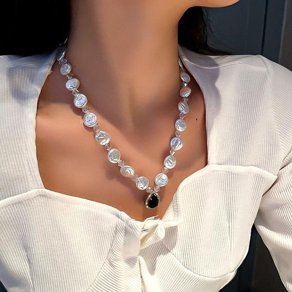 pendant necklaces water drop crystal rhinestone necklace women wedding long irregular pearls for bride bridesmaids, Silver
pendant necklaces water drop crystal rhinestone necklace women wedding long irregular pearls for bride bridesmaids, Silver