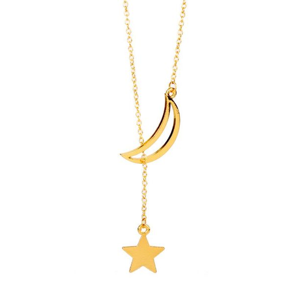 dongsheng moon star chain necklace fashion jewelry gold color long pendant simple for women girl gift -30 chains, Silver
dongsheng moon star chain necklace fashion jewelry gold color long pendant simple for women girl gift -30 chains, Silver