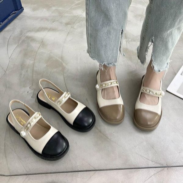 sandals low woman leather mary jane shoes lady 2021 summer heels shallow mouth suit female beige low-heeled retro comfort gi, Black
sandals low woman leather mary jane shoes lady 2021 summer heels shallow mouth suit female beige low-heeled retro comfort gi, Black