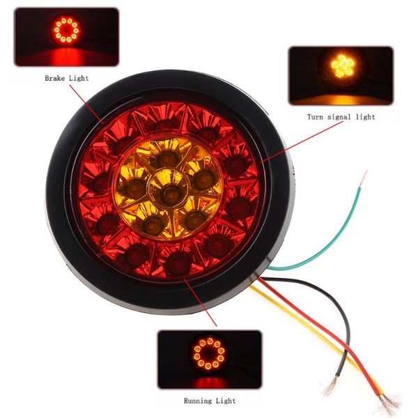 emergency lights car round led amber red taillights 16led 12v sbrake running reverse backup
emergency lights car round led amber red taillights 16led 12v sbrake running reverse backup