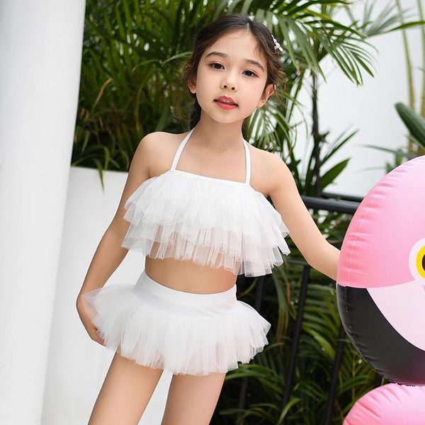 girl princess swimming two piece set lace-up design pure white style swimwear one-piece suits
girl princess swimming two piece set lace-up design pure white style swimwear one-piece suits