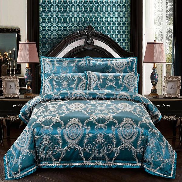 bedding sets blue luxury european jacquard satin silk cotton set duvet cover bedspread bed sheet pillowcases home textile
bedding sets blue luxury european jacquard satin silk cotton set duvet cover bedspread bed sheet pillowcases home textile