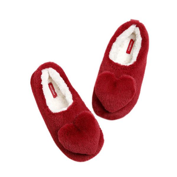 autumn and winter ladies red solid love color bag with cotton drag home indoor non-slip warm comfortable slippers, Black
autumn and winter ladies red solid love color bag with cotton drag home indoor non-slip warm comfortable slippers, Black
