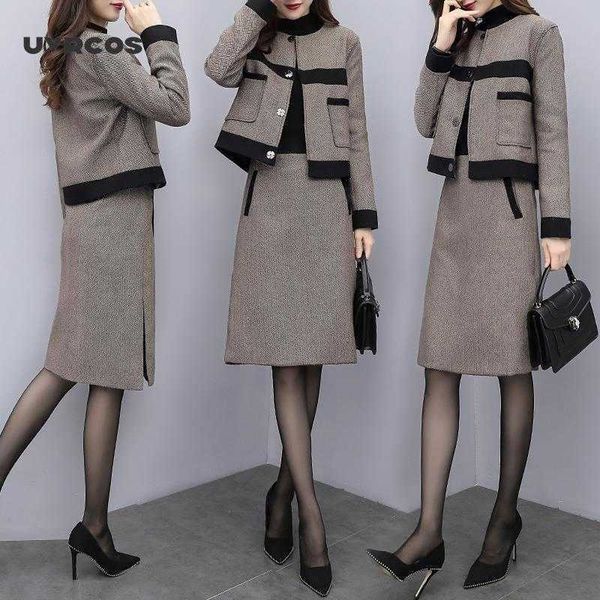 autumn women tracksuits outfits femenino jacket coat + skirt 2 two piece set female vintage woolen suits sets clothes 210712, White
autumn women tracksuits outfits femenino jacket coat + skirt 2 two piece set female vintage woolen suits sets clothes 210712, White