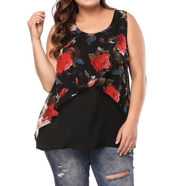 women's blouses & shirts plus size floral printed mesh shirt women summer and casual sleeveless ladies 5xl blusas tank top, White
women's blouses & shirts plus size floral printed mesh shirt women summer and casual sleeveless ladies 5xl blusas tank top, White