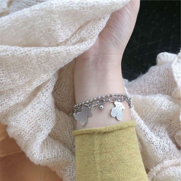 hand catenary korean net red girl bear double layer hollow bead pendant lovers earth student bracelet fashion cool, Golden;silver
hand catenary korean net red girl bear double layer hollow bead pendant lovers earth student bracelet fashion cool, Golden;silver